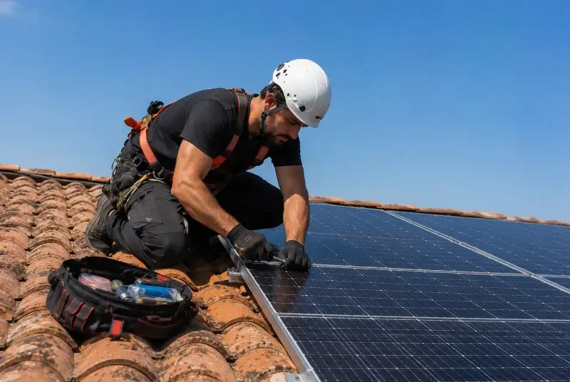 Maintenance et monitoring de panneaux solaires à Rebigue
