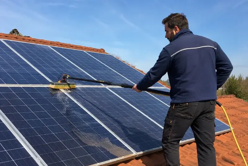 Nettoyage et entretien de panneaux solaires à Rebigue