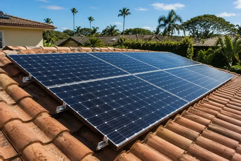 Installation de panneaux solaires à Rebigue